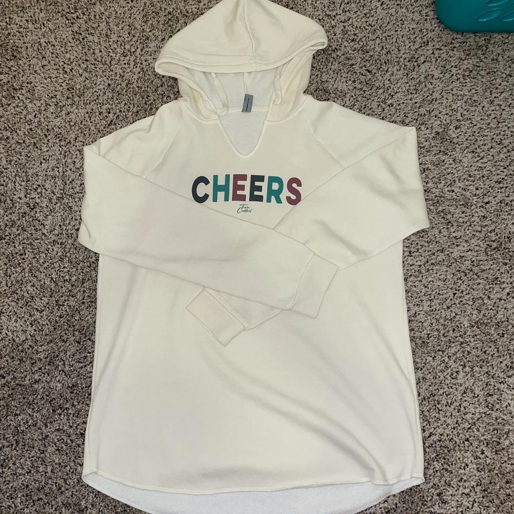 Cream colored hoodie from Team Cocktail. Size XXL.